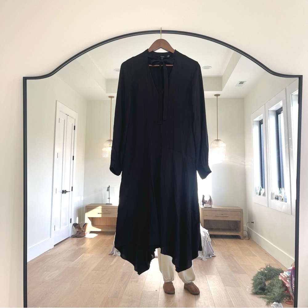 Theory Black Asymmetrical Women's Dress